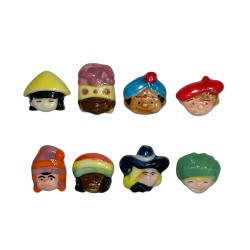 Série complète de 8 fèves Sourires du monde II 2009