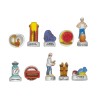 Série complète de 10 fèves Les accessoires du boulanger et pâtissier 2009