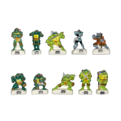 Série complète de 10 fèves Tortues Ninja 2009