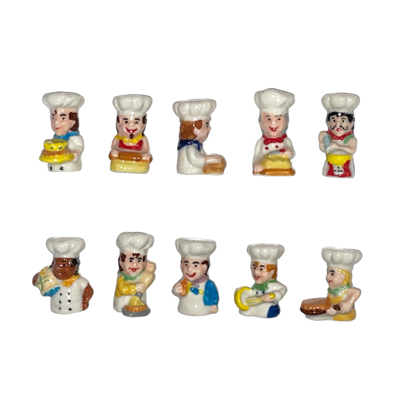 Série complète de 10 fèves La bonne galette des petits pâtissiers 2009