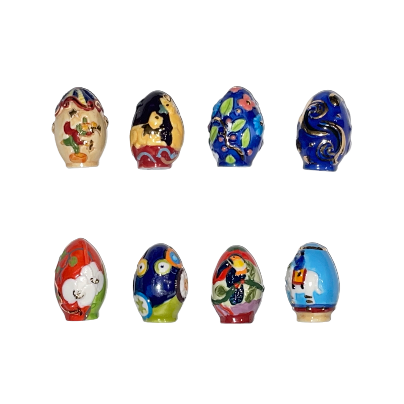 Série complète de 8 fèves Pâtissiers de Lorraine - Les oeufs de Longwy 2009