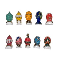 Série complète de 10 fèves Les oeufs de Fabergé 2010