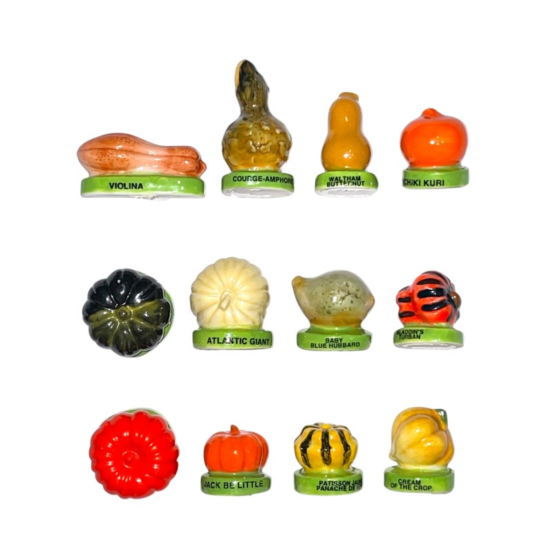 Série complète de 12 fèves Fête de la courge 2010