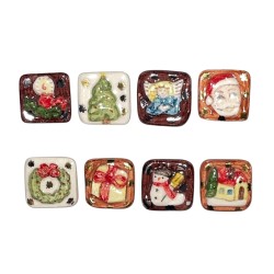 Série complète de 8 fèves Les petits chocolats de Noël - Or 2010
