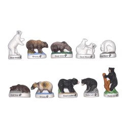 Série complète de 10 fèves Les ours 2010