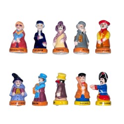 Série complète de 10 fèves Guignol 2010
