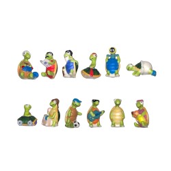 Série complète de 12 fèves La famille tortue 2009