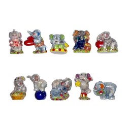 Série complète de 10 fèves Eléphants 2010