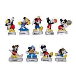 Série complète de 9 fèves Je fais du sport avec Mickey 2011