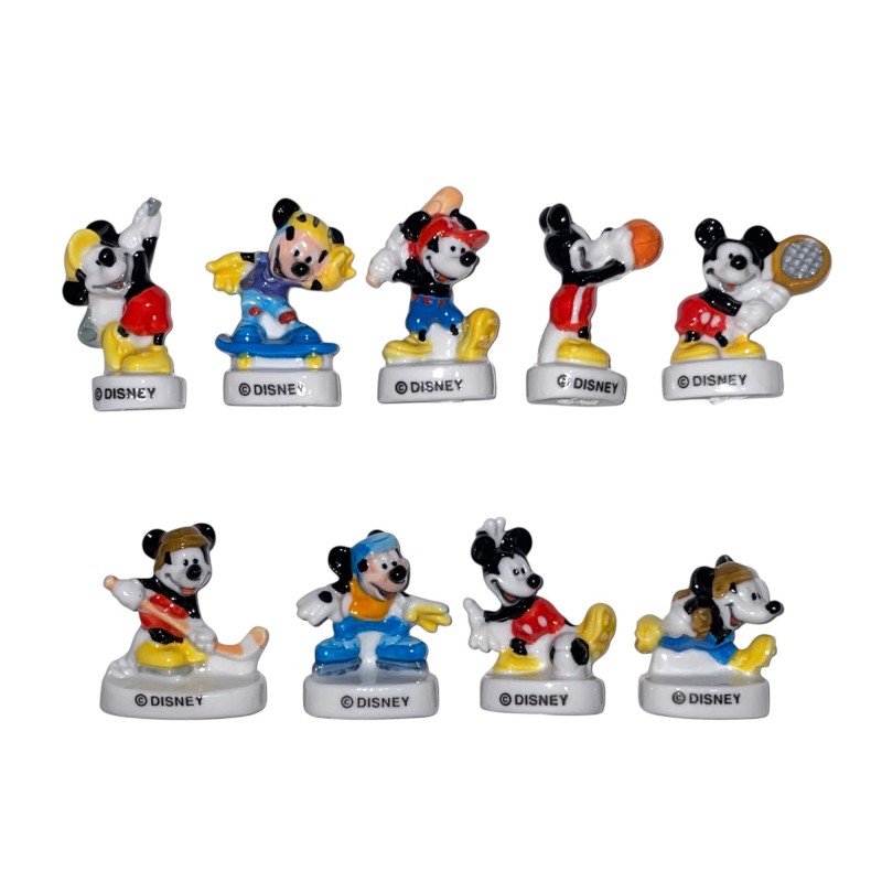 Série complète de 9 fèves Je fais du sport avec Mickey 2011
