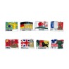 Série complète de 8 fèves Pays du monde 2011