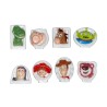 Série complète de 8 fèves Pasquier - Toy Story 3 plat 2011