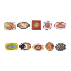 Série complète de 10 fèves Les assiettes de nos régions 2011