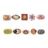 Série complète de 10 fèves Les assiettes de nos régions 2011