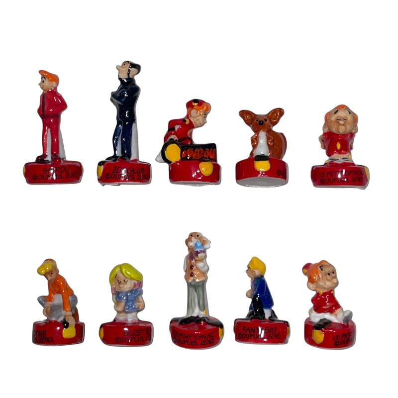 Série complète de 10 fèves Spirou 2011