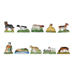 Série complète de 10 fèves Chiens de chasse 2011