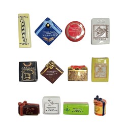 Série complète de 12 fèves Prime - Rubans et ballotins 2011