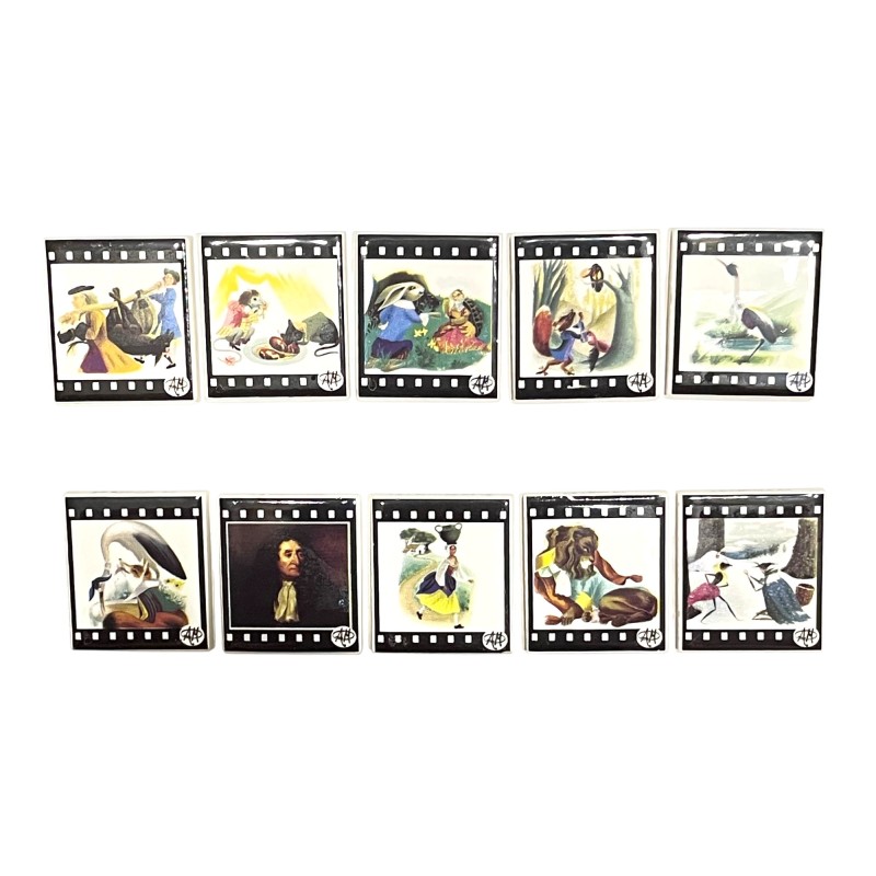 Série complète de 10 fèves Moreau - Les fables de la Fontaine 2011