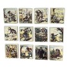 Série complète de 12 fèves Aux délices du faubourg - Les fables de la Fontaine 2011