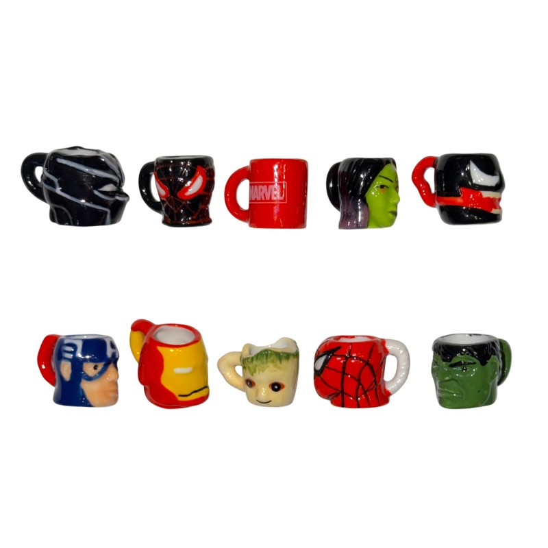 Série complète de 10 fèves Mugs Marvel 2025