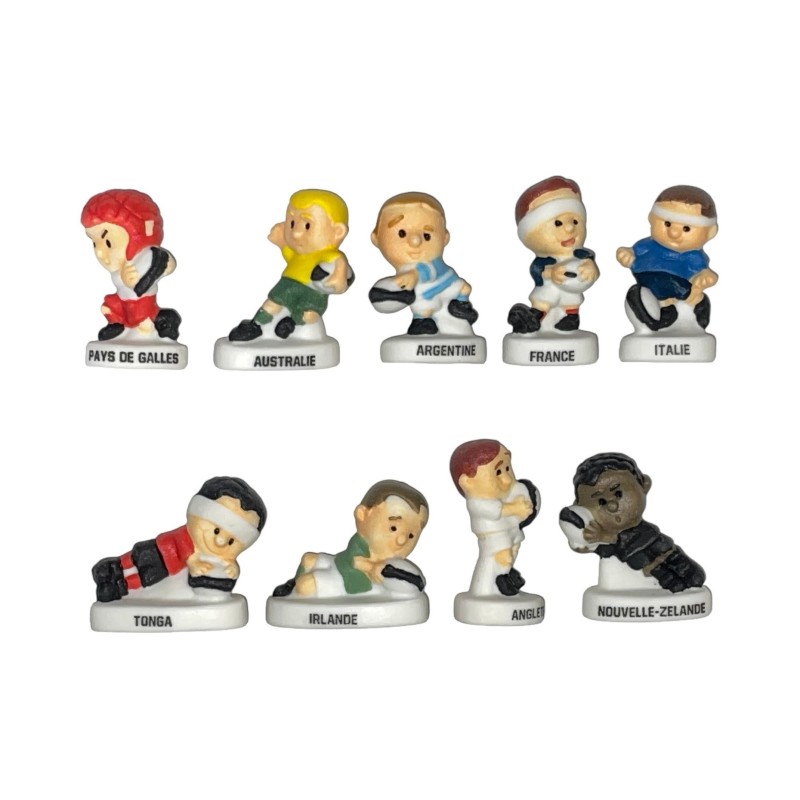 Série complète de 9 fèves Enfants autour du rugby 2019