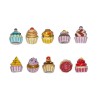 Série complète de 10 fèves Les cup-cakes 2012