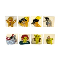 Série complète de 8 fèves Shrek portrait 2012