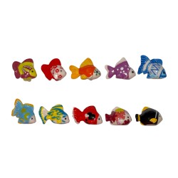 Série complète de 10 fèves Les petits poissons II 2013