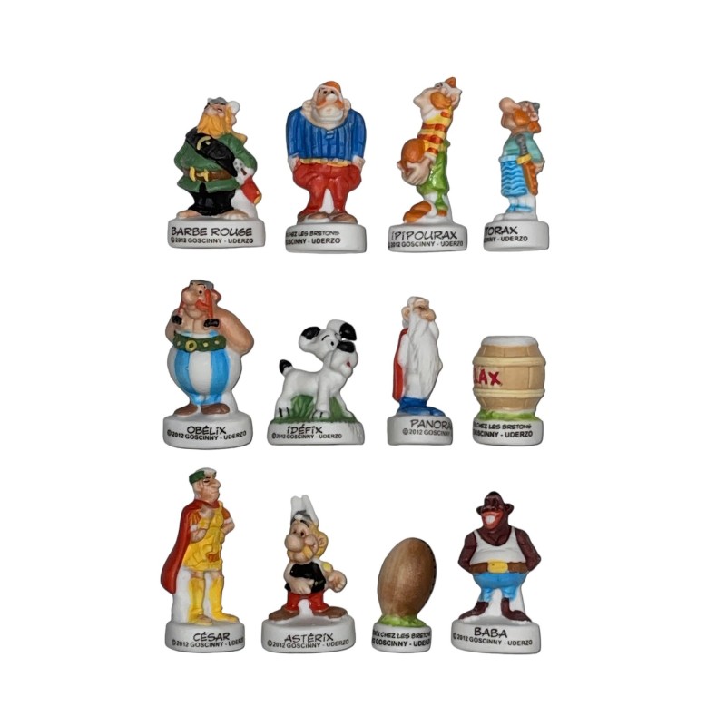 Série complète de 12 fèves Astérix chez les Bretons 2013