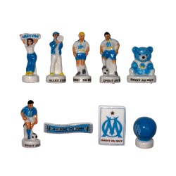 Série complète de 9 fèves Olympique de Marseille 2013