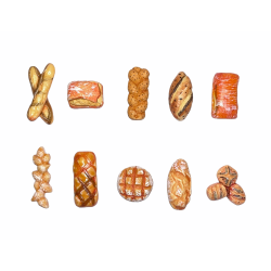 Série complète de 10 fèves Voilà du bon pain 2013