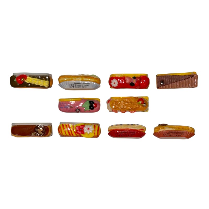 Série complète de 10 fèves Armand - Gourmandises éclairs 2013