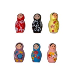 Série complète de 6 fèves Picard - Poupées russes 2013