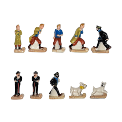 Série complète de 10 fèves Les aventures de Tintin 2014