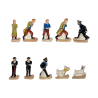 Série complète de 10 fèves Les aventures de Tintin 2014
