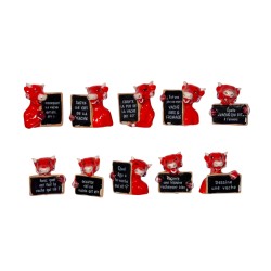 Série complète de 10 fèves Les gages de la vache qui rit 2014
