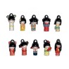 Série complète de 10 fèves Kokeshi 2014