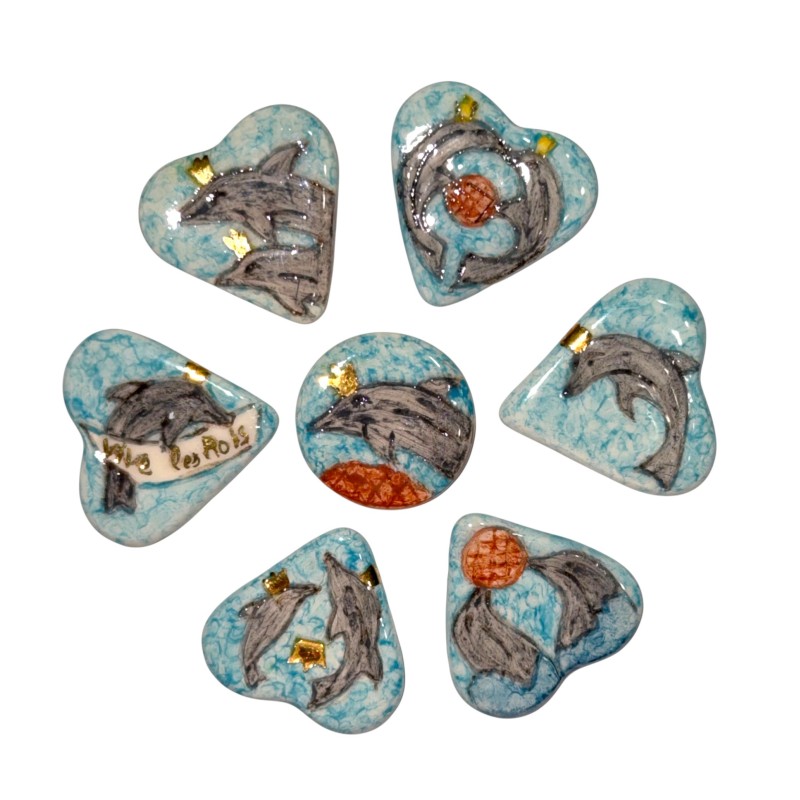 Série complète de 7 fèves Dauphins rois de l'épiphanie 2014