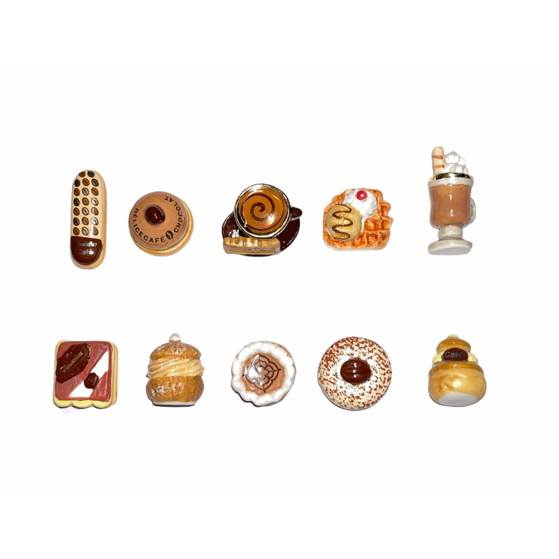 Série complète de 10 fèves Café délices 2018