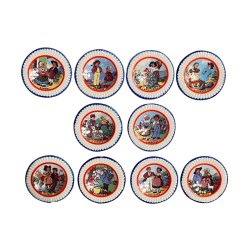 Série complète de 10 fèves Les assiettes de nos régions 2014