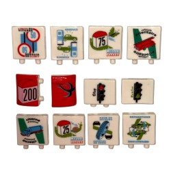 Série complète de 12 fèves Mille bornes 2014
