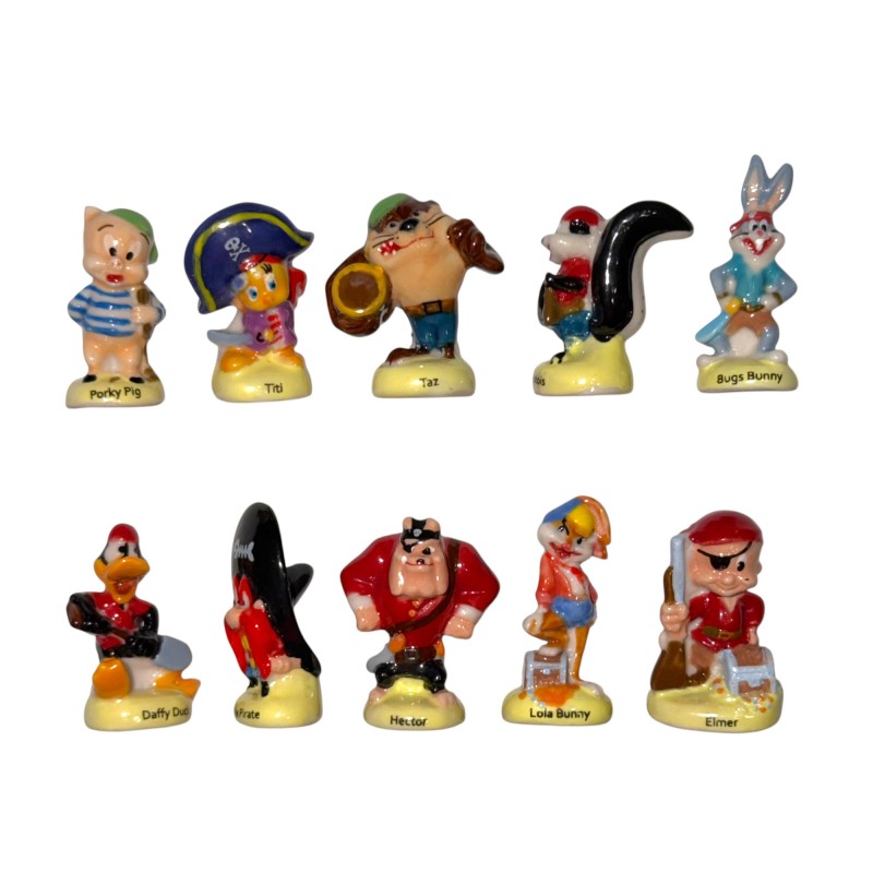 Série complète de 10 fèves Looney Tunes pirates 2015