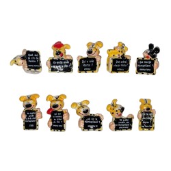 Série complète de 10 fèves Quiz Marsupilami 2015