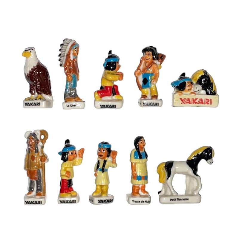 Série complète de 10 fèves La tribu de Yakari 2015