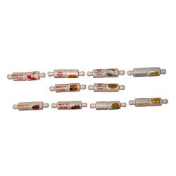 Série complète de 10 fèves Tubes recettes Masterchef 2015