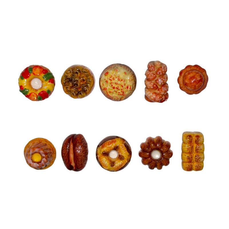 Série complète de 10 fèves Délicieuses brioches 2015