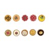 Série complète de 10 fèves Les tartelettes 2015