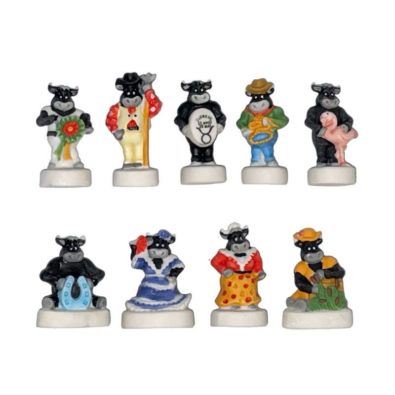 Série complète de 9 fèves Famille taureaux 2015