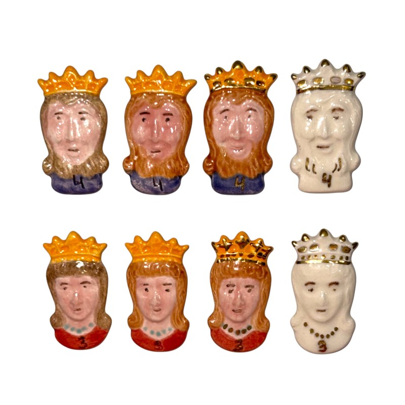 Série complète de 8 fèves Rois et reines 2015