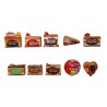 Série complète de 10 fèves Mille-feuilles 2015
